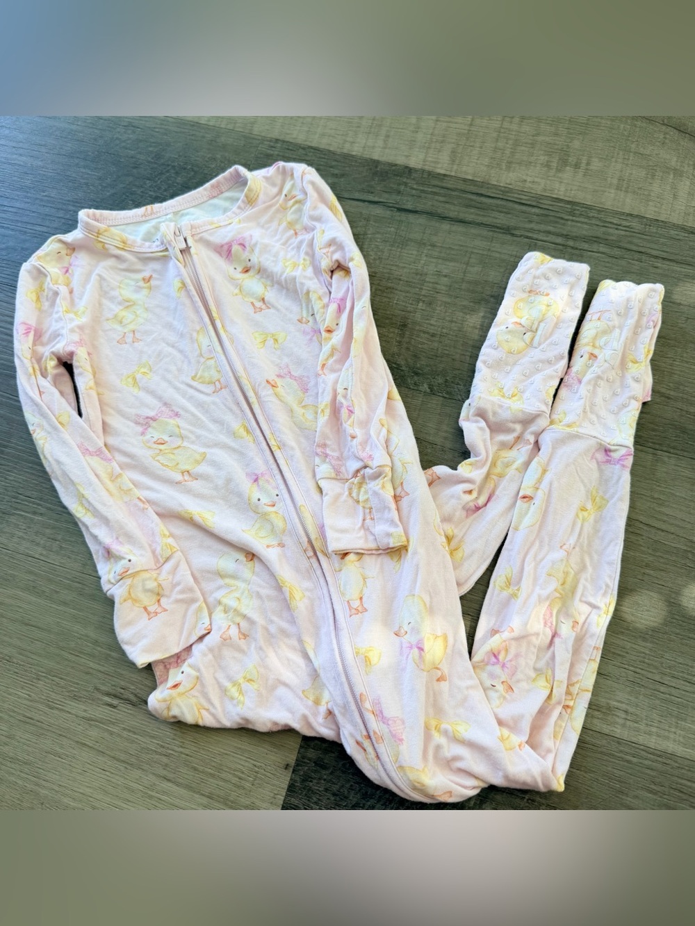 Posh Peanut Bamboo Convertible Footie Romper in Edwina (Chicks) 2T